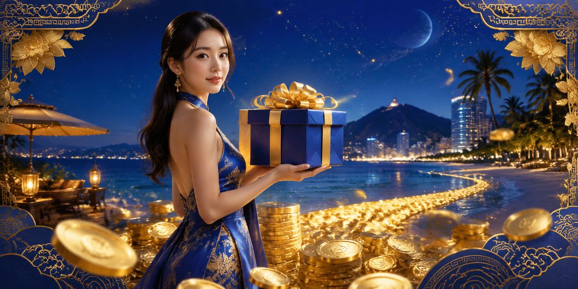 Khung cảnh bãi biển Vũng Tàu về đêm, người chơi tham gia jackpot online trên điện thoại